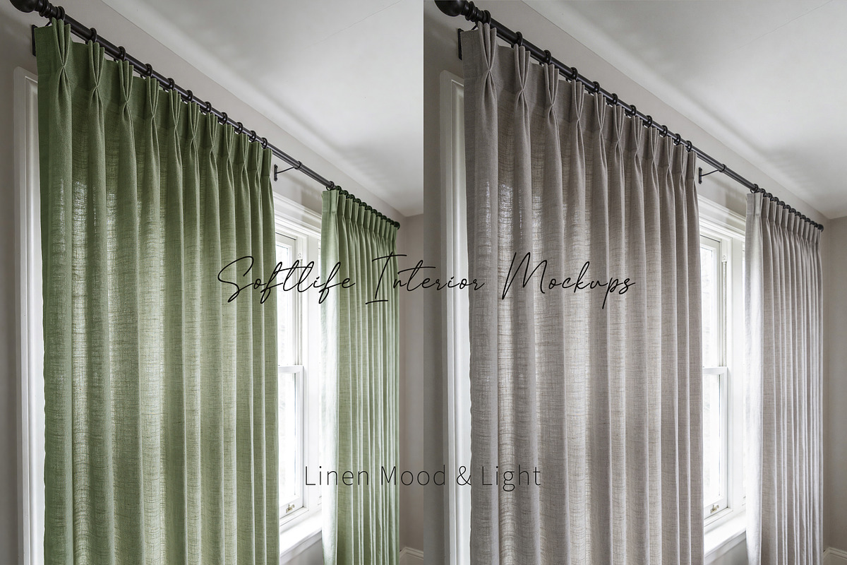 Softlife Curtain Mockup Collection, a Household Mockup by Vika_Softlife (Photo 2 of 6)
