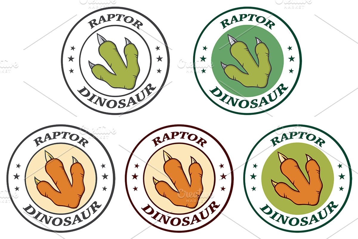 Dinosaur Paw. Collection Set, an Animal Illustration by HitToon