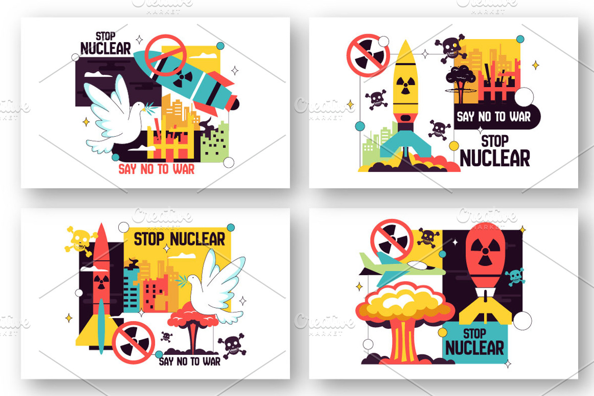 10 Stop Nuclear Illustration, an Object Illustration by denayunebgt (Photo 3 of 4)