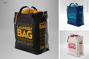 Canvas Laundry Bag Mockup, a Packaging Mockup by INCDesign (Thumbnail 6 of 9)