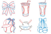 Baseball Mama PNG Clipart Bundle, a Seasonal Illustration by CitraGraphics (Thumbnail 4 of 5)