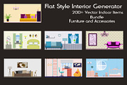 Interior Generator- 200+ Vector Indo, an Object Illustration by Kseniya-Omega (Thumbnail 1 of 3)