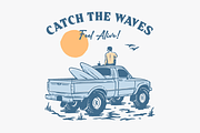 Catch the Waves, a Transportation Illustration by Mangustudio (Thumbnail 1 of 3)