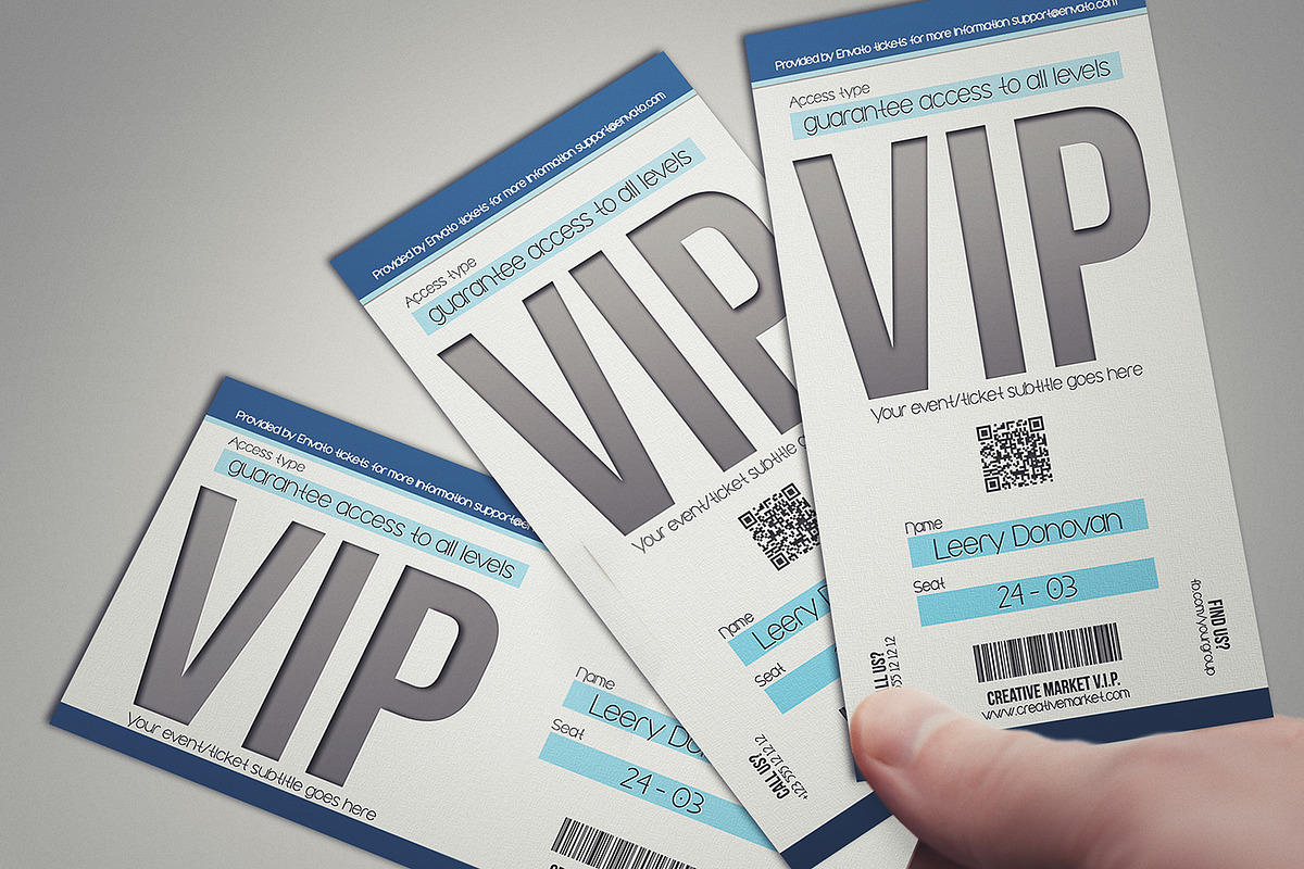 Multipurpose simple VIP PASS card, a Card Template by Tzochko