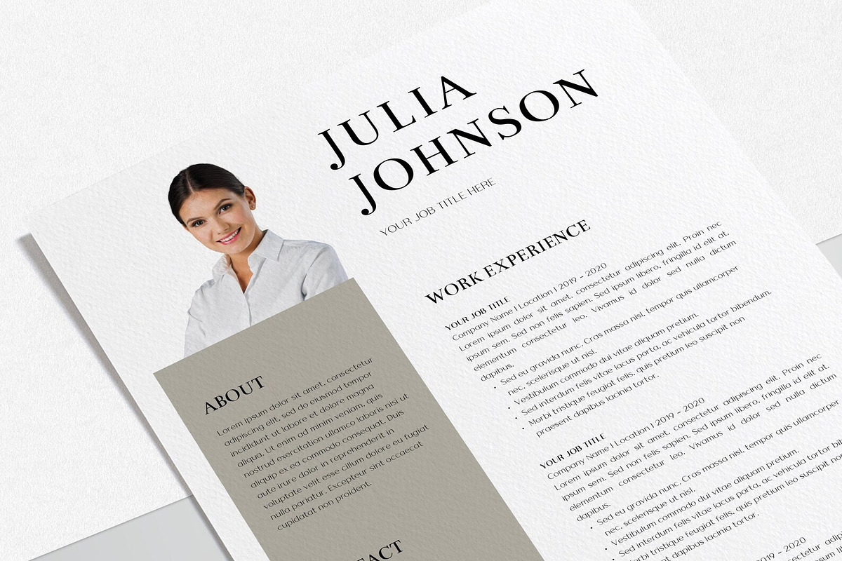 Simple Canva Resume Template, a Resume Template by LucaTheme (Photo 6 of 9)