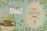 Just hand-drawn leaves, a Decorative Illustration by tinybunnyshop (Thumbnail 1 of 11)