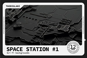 12 Hi-Res SPACE STATION backgrounds