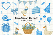 Goose Birthday - Cute PNG Clipart, an Animal Illustration by PaintPixelCo (Thumbnail 1 of 10)