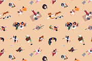 People crowd top view set + patterns, a Person Illustration by PaperTrident (Thumbnail 4 of 4)
