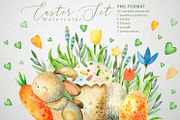 Happy Easter. Watercolor set, a Decorative Illustration by annasokol_ (Thumbnail 1 of 5)