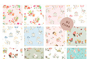 BUNDLE #2 - Watercolor Patterns, an Animal Illustration by Flora+Bear (Thumbnail 5 of 11)