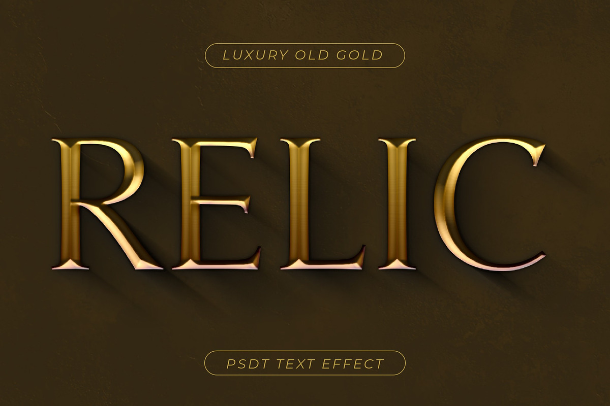 Luxury Old Gold Text Effect, a Layer Style Add-On by studiogstock (Photo 1 of 2)