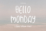 Hello Monday Hand Drawn Font, a Font by Sweet Fig (Thumbnail 1 of 6)