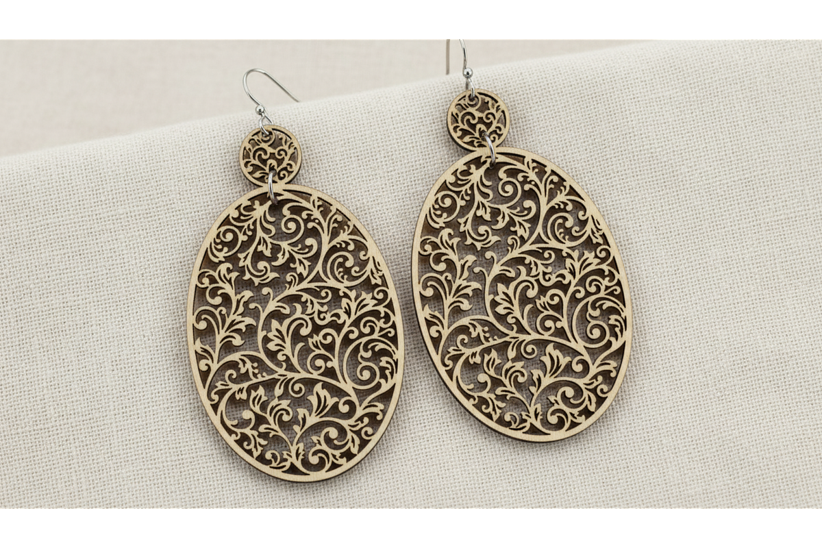 Floral Drop Earring SVGs, a Graphic by musafir_fashion (Photo 5 of 11)