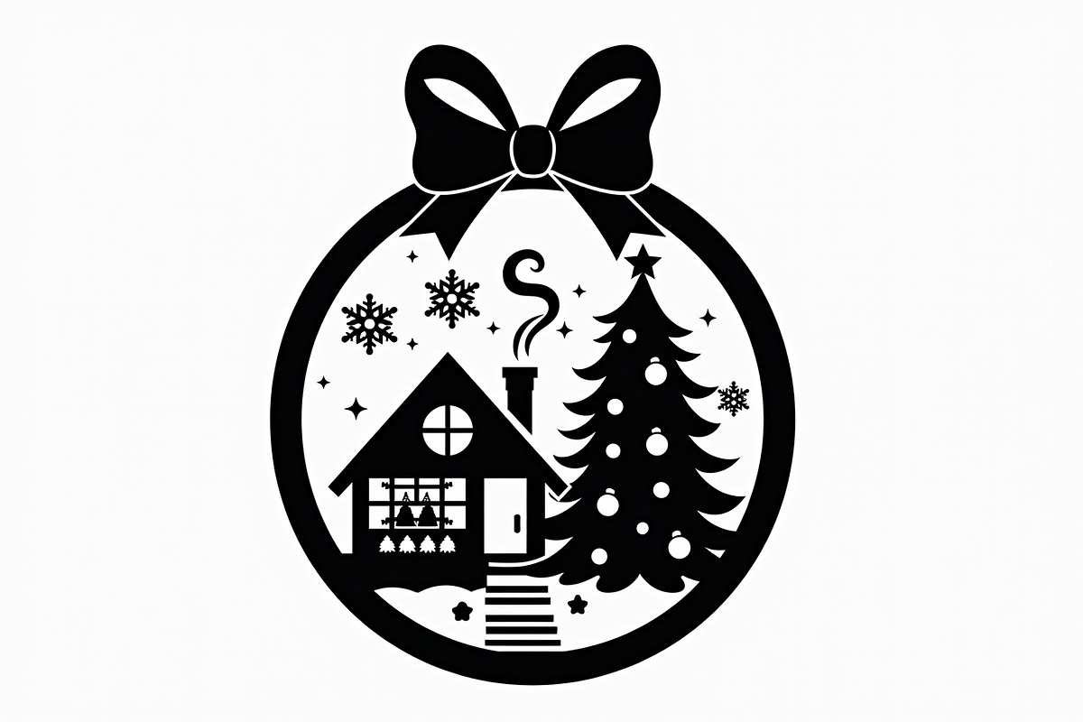 Christmas Laser Cut Ornament Bundle, a Graphic by musafir_fashion (Photo 7 of 16)