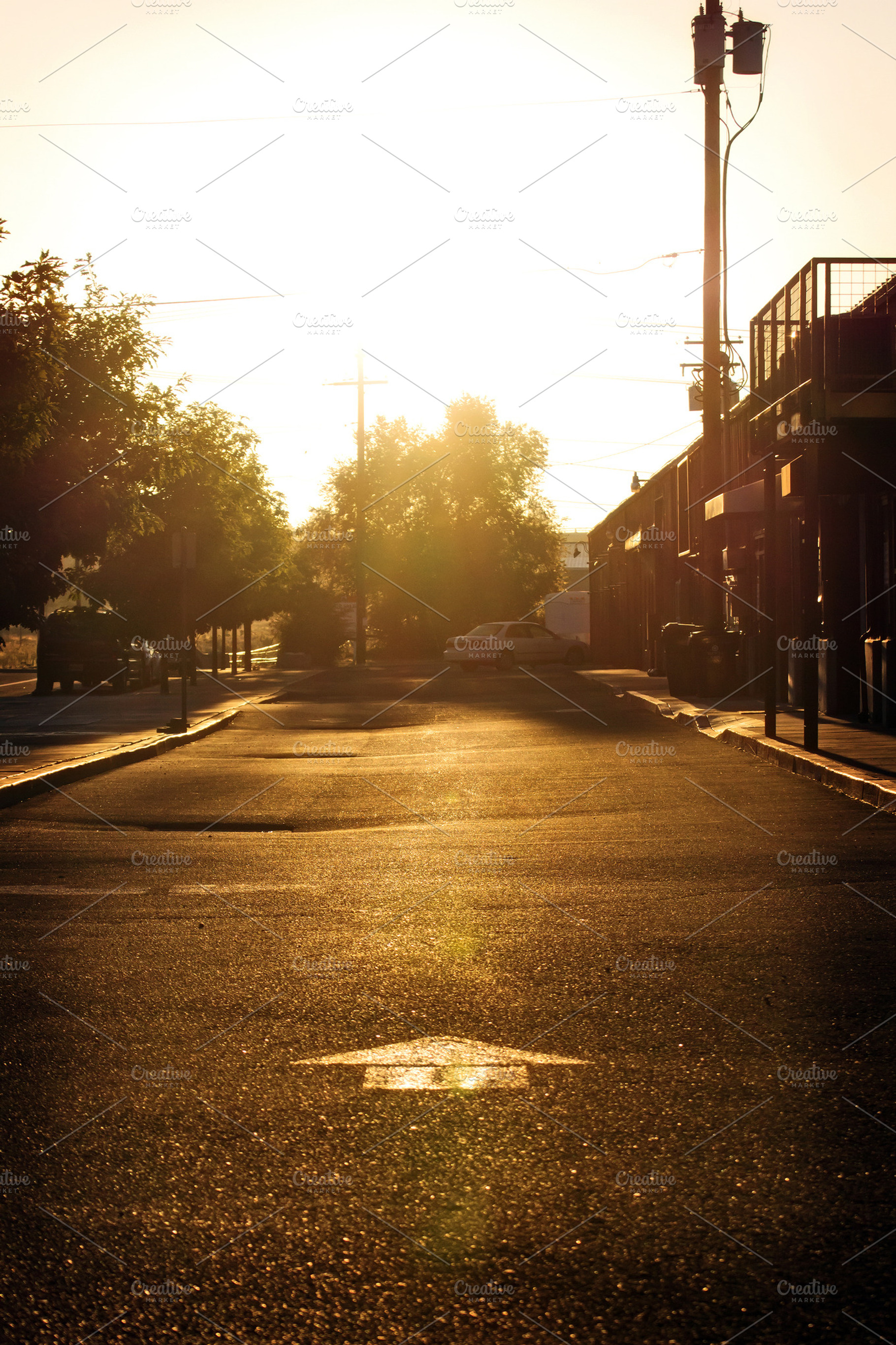 Urban Street at Evening