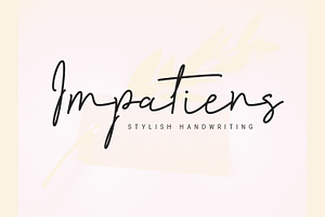 Impatiens - Handwritten Script Font