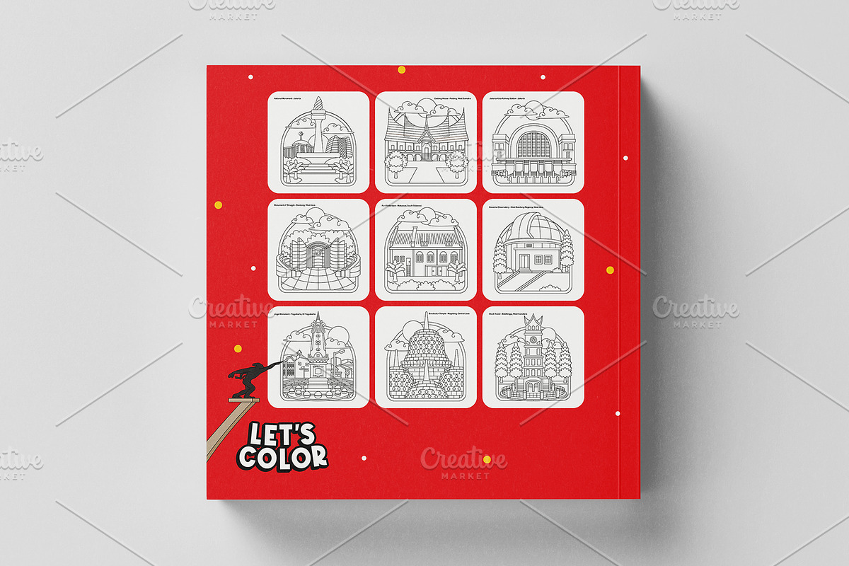 Indonesia Landmark Coloring Book, an Education Illustration by MEDZ (Photo 2 of 3)