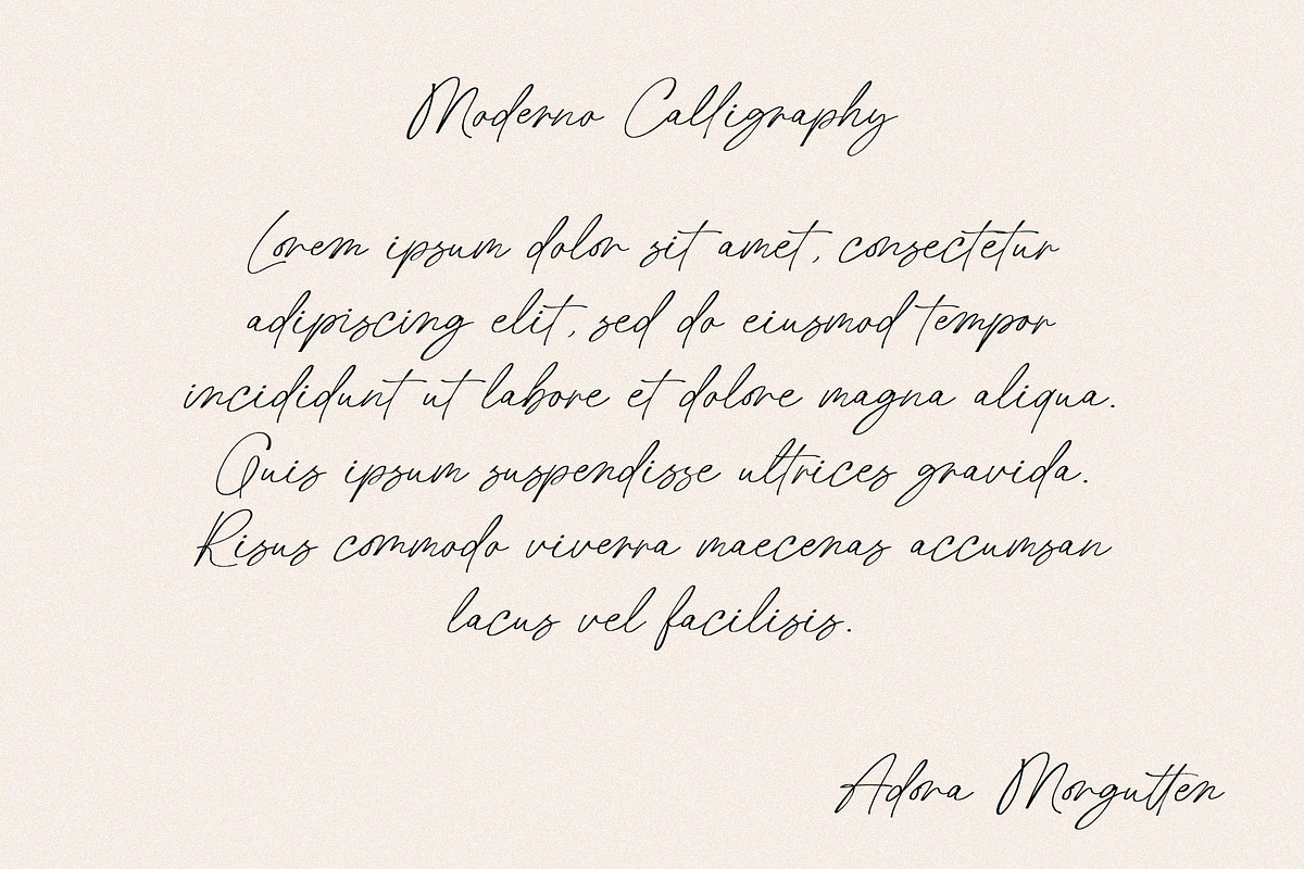 Adora Morgutten - Ink Calligraphy, a Script Font by Myn Type (Photo 9 of 18)