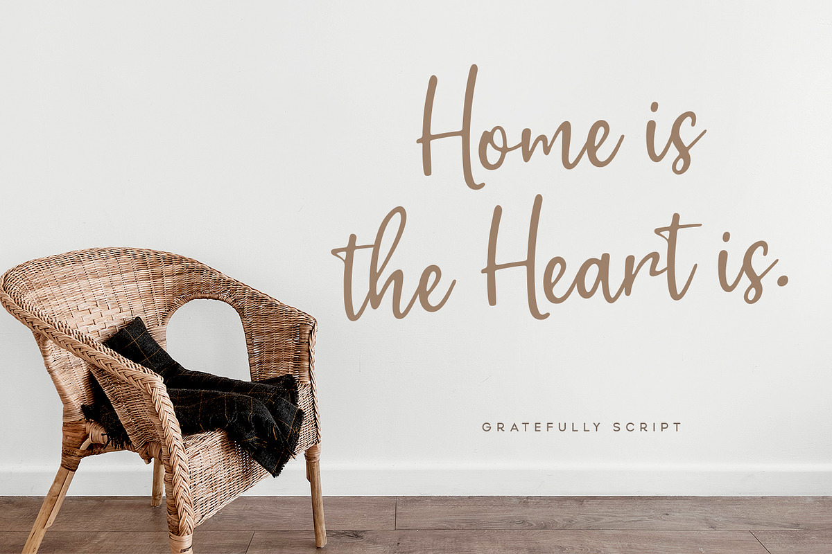 Gratefully Script Font preview 4