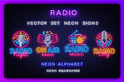 Radio Neon Signs, a Technology Illustration by Soifer Design (Thumbnail 1 of 3)