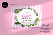 Plantilla  thank you card tropical, a Card Template by Jelinsgallery Shop (Thumbnail 1 of 5)