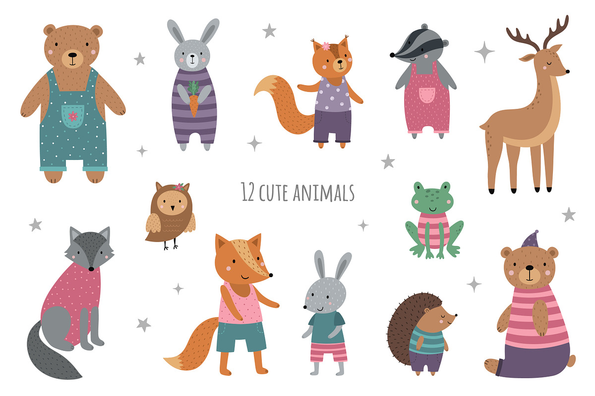 Fairy forest. Kid's collection, an Animal Illustration by Guvi-Design (Photo 3 of 13)
