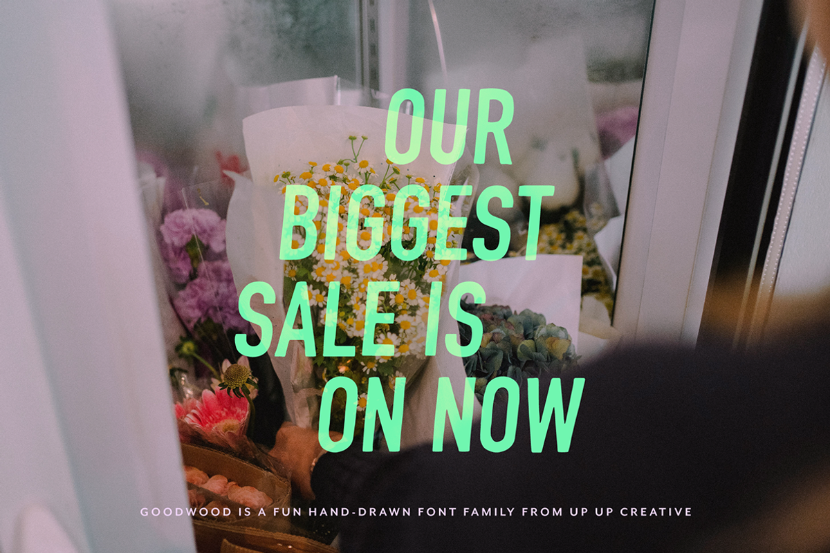 Goodwood Sans Serif Font Family, a Sans Serif Font by Up Up Creative (Photo 12 of 16)