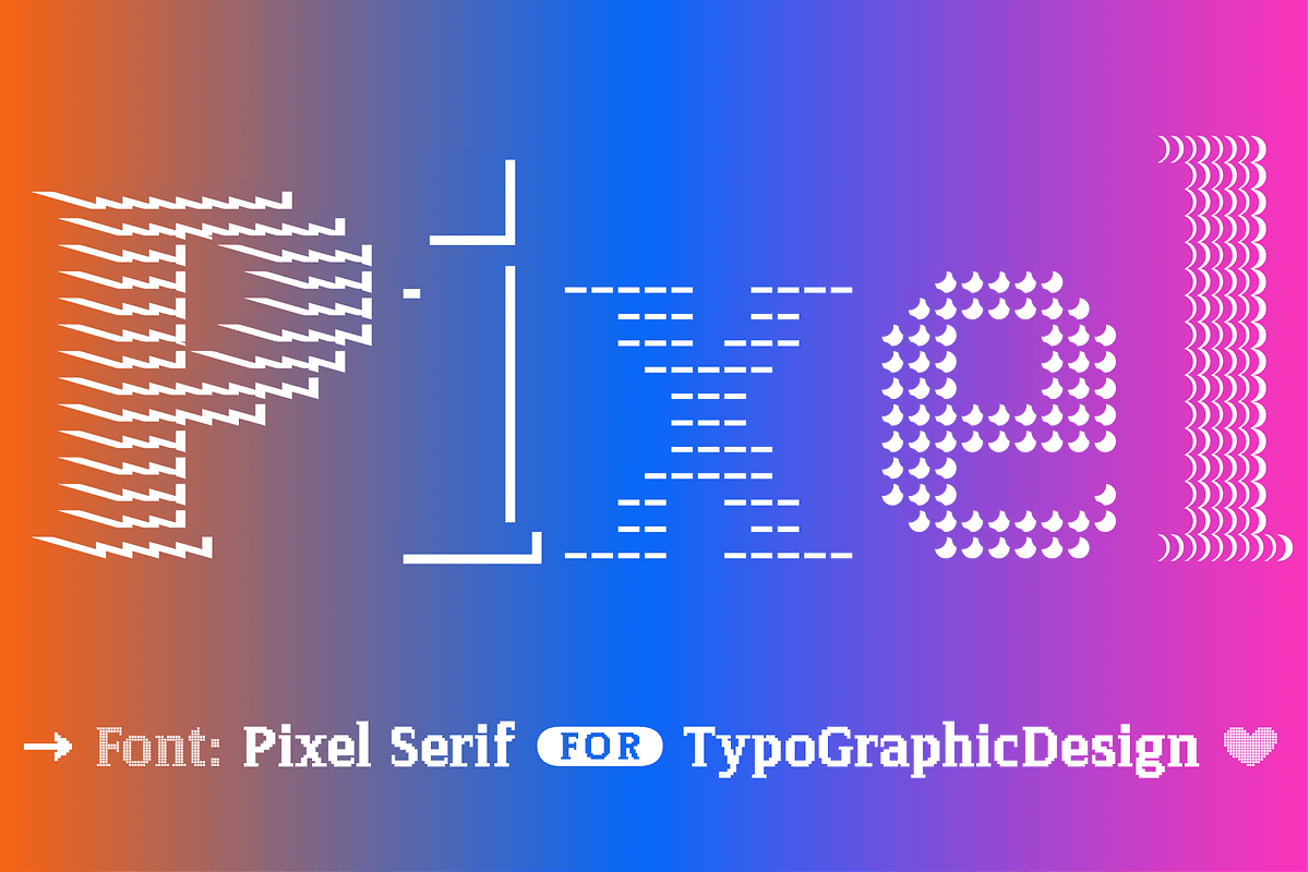 FONT Pixel Serif FLEXIBLE System Typ, a Serif Font by Typo Graphic Design (Photo 1 of 7)