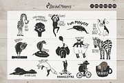 The Quirky Animals | Funny SVG Set, an Animal Illustration by DreamONprints (Thumbnail 2 of 19)