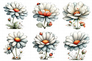 Whimsical Spring Daisy Flower Clipar, an Illustration by Daily.Designs (Thumbnail 3 of 8)