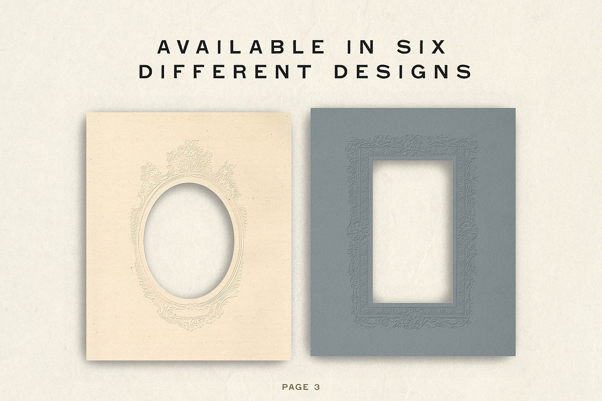 Vintage Embossed Paper Frames Vol 2, a Decorative Illustration by ...