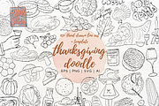 Hand-Drawn Thanksgiving Doodle SVG, a Food Illustration by RimzStudio (Thumbnail 1 of 6)