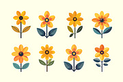 Flat Floral Garden Vector, a Decorative Illustration by Alternate Studio (Thumbnail 2 of 4)