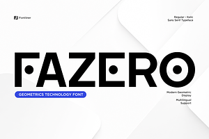 Fazero - Futuristic Tech Sans Serif, a Sans Serif Font by Font Liner