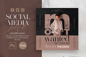 Most Wanted Social Media Pack