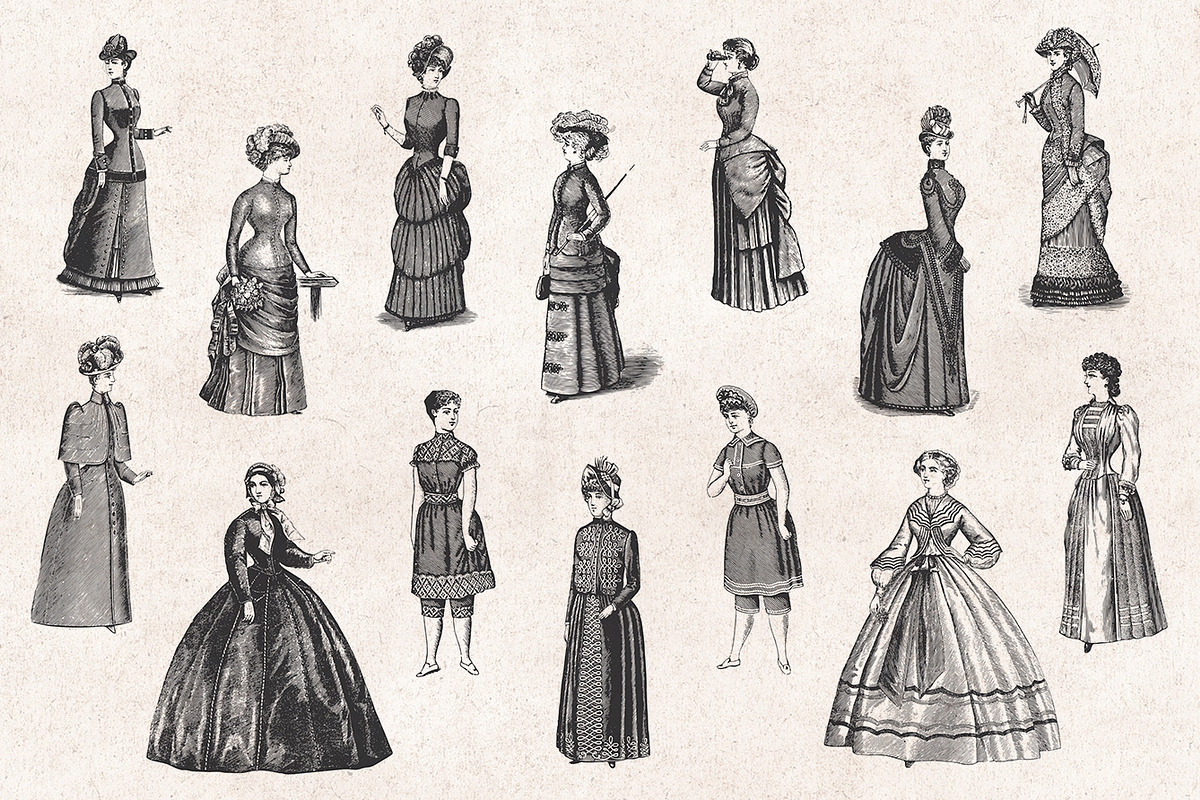 Ladies' Fashion Engravings, an Illustration by Graphic Goods (Photo 2 of 9)