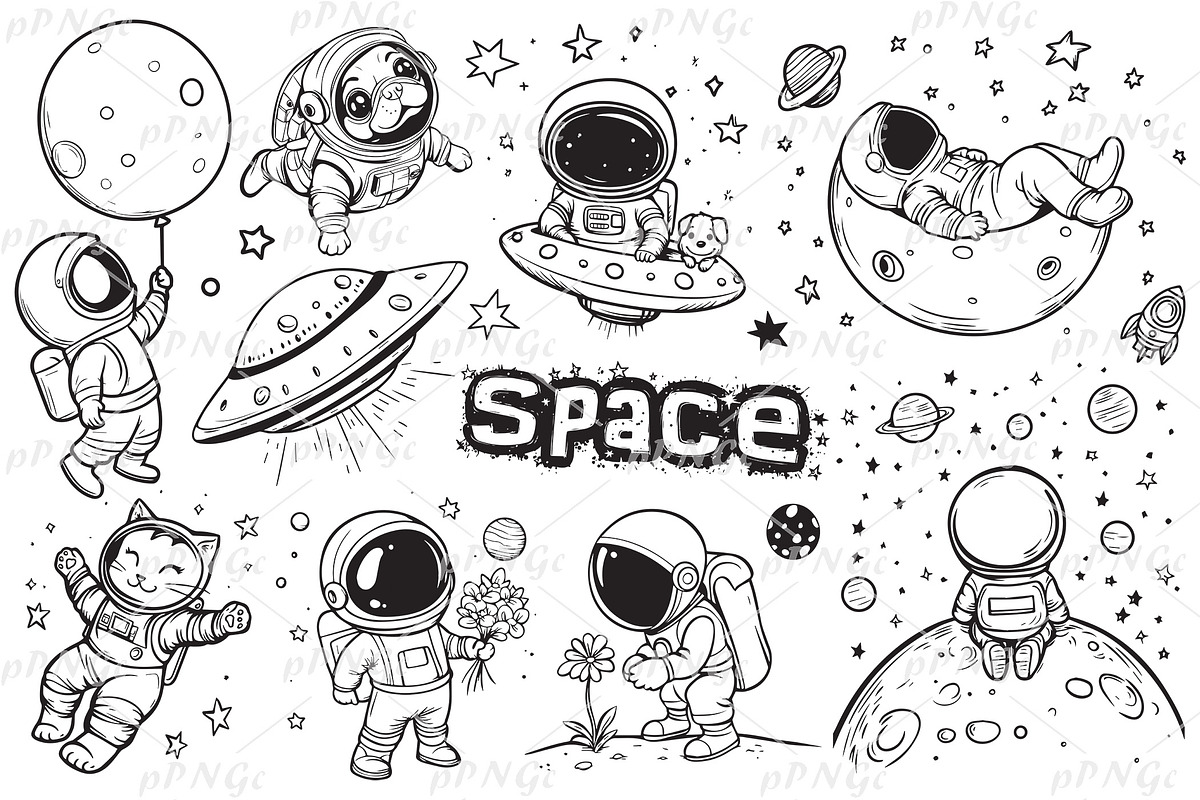 Space Svg, Dxf File Space Clipart, a Person Illustration by PassionPNGcreation (Photo 1 of 5)