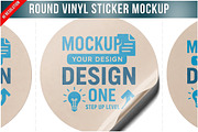 Round Vinyl Sticker PSD, a Product Mockup by Bruno's Shop (Thumbnail 1 of 3)