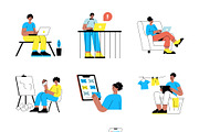 Freelancer Illustration Art Set, a Work Illustration by Vectors Market (Thumbnail 7 of 8)