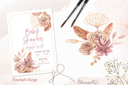 Boho Watercolour Clipart Elements, a Decorative Illustration by Bloomella (Thumbnail 3 of 6)