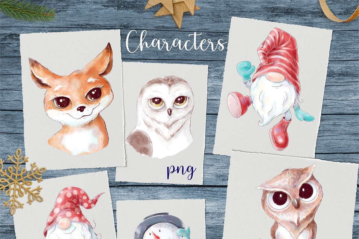 Christmas Watercolor clipart, a Decorative Illustration by Yuliya Art (Photo 8 of 11)