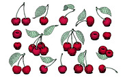 Cherry Vector Collection, a Food Illustration by Lubov Illustrations Shop (Thumbnail 3 of 7)