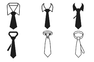 BowTie Neck Ties Set 1 Procreate