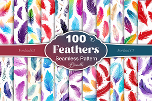 Feathers Seamless Pattern, a Pattern Graphic by Forhadx5