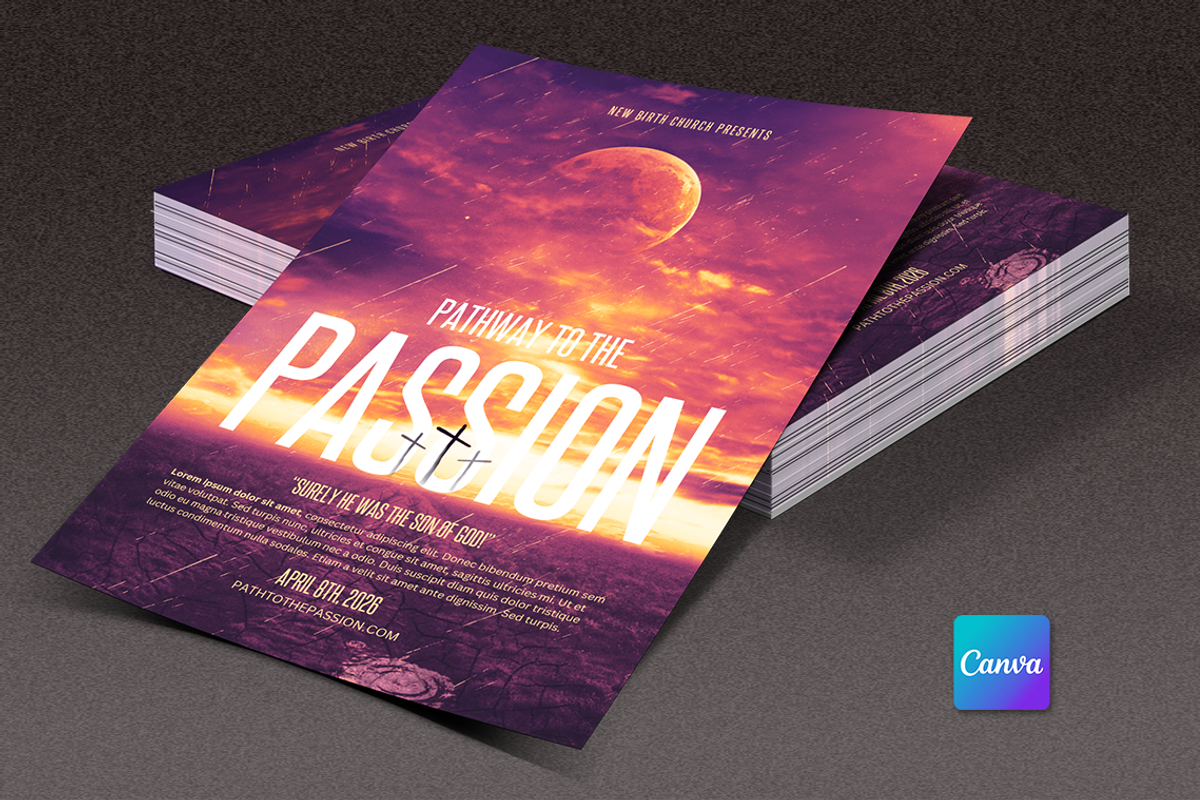 Pathway to the Passion Canva Flyer, a Flyer Template by loswl (Photo 1 of 6)