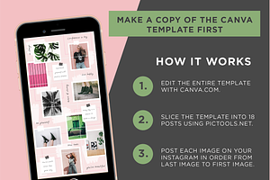 Instagram Puzzle Template Tropical