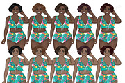 Beach Girl Clipart | Summer Woman, a Person Illustration by GlamArtZhanna (Thumbnail 3 of 5)