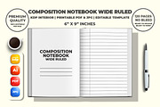Composition Notebook Wide Ruled KDP, a Templates & Theme by M9 Design (Thumbnail 2 of 2)