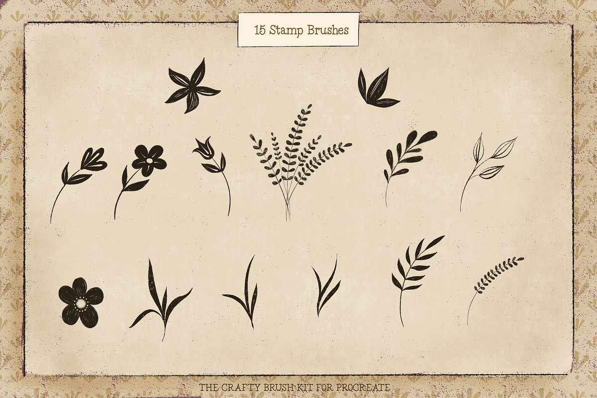 Crafty Procreate Brush Kit, a Brush Add-On by Eclectic Anthology